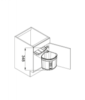 MEDIDAS CONTENEDOR RESIDUOS SORTER MINI FRANKE